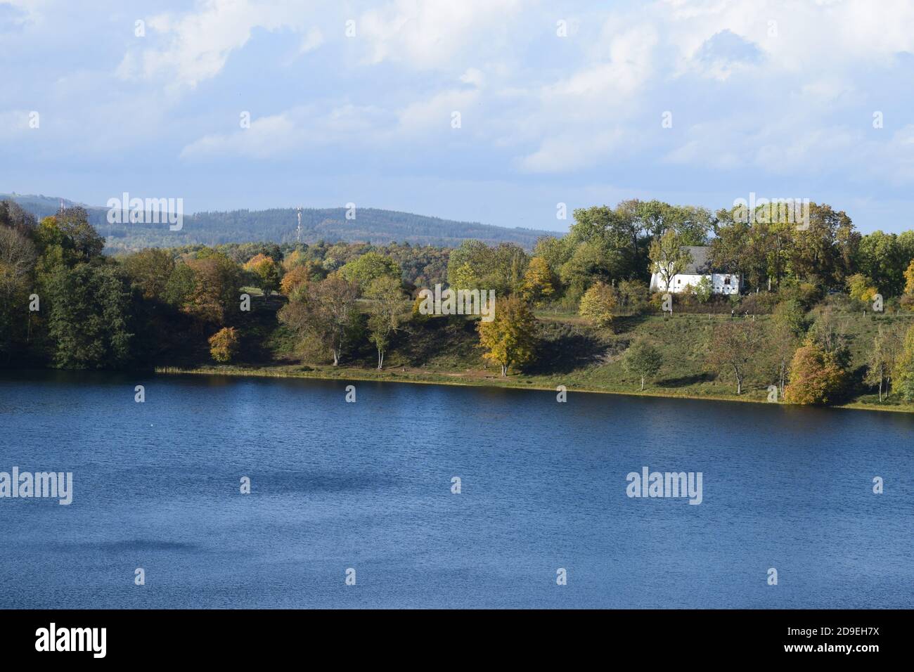 autumn at Weinfelder Maar Stock Photo - Alamy