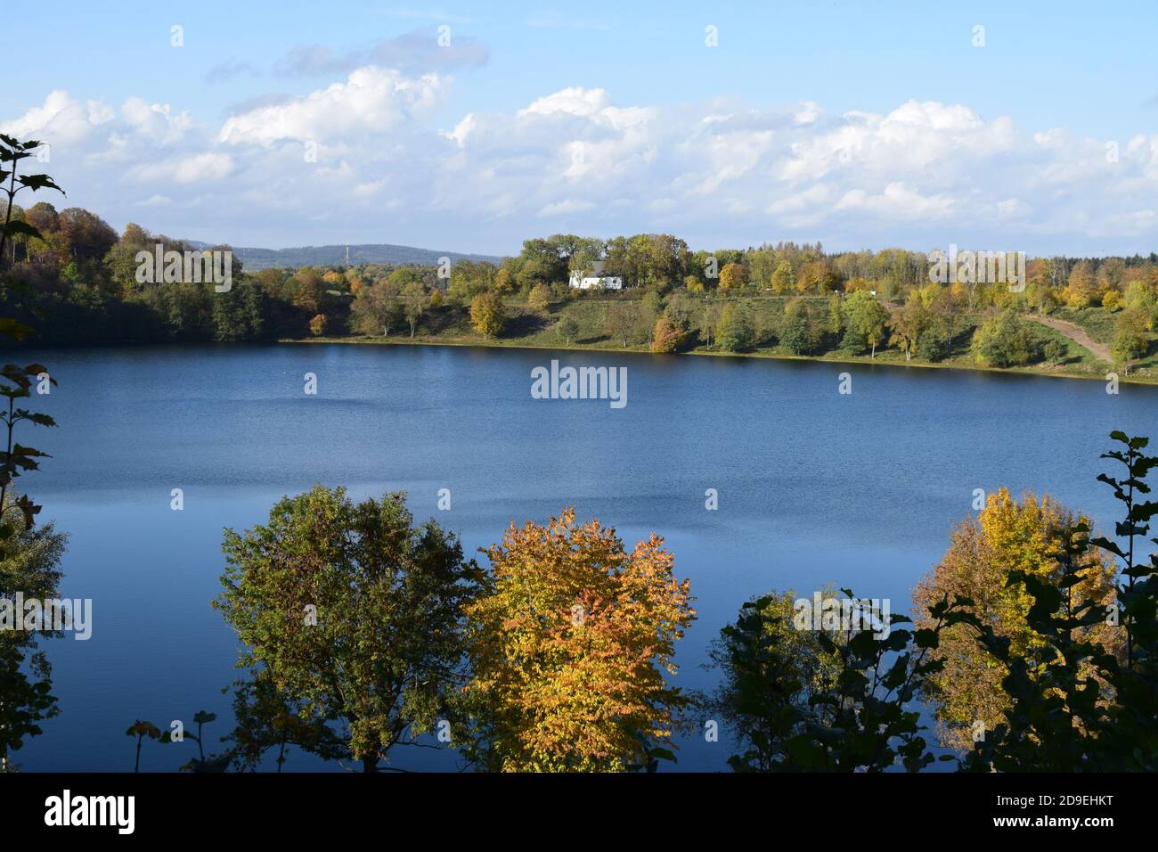 autumn at Weinfelder Maar Stock Photo - Alamy