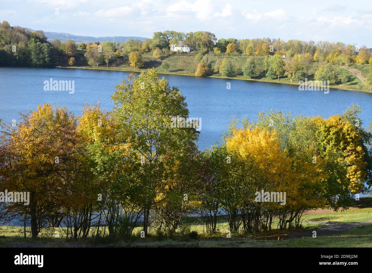 autumn at Weinfelder Maar Stock Photo - Alamy