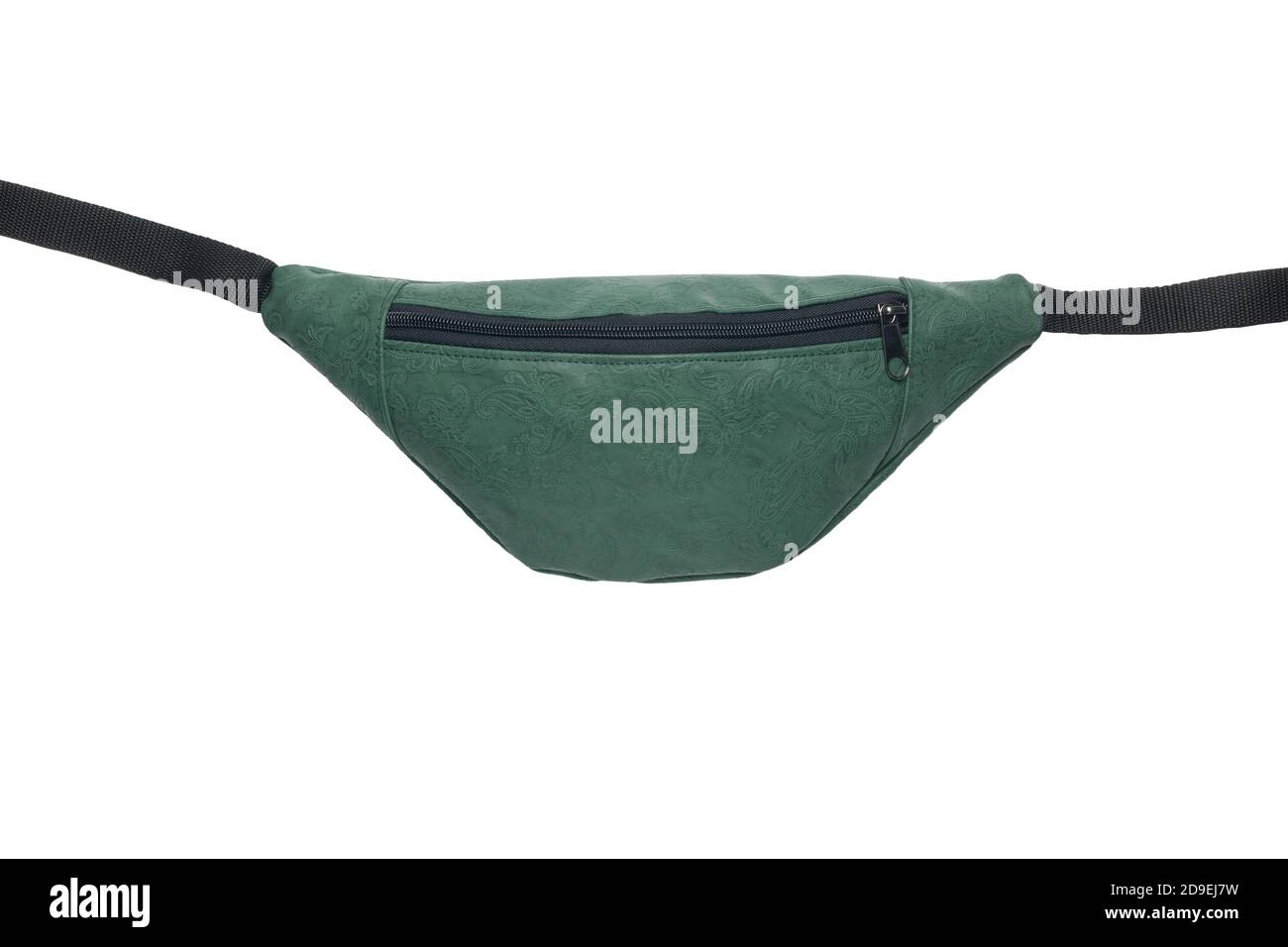 Green waist bag isolated on white background. Closeup Stock Photo Alamy