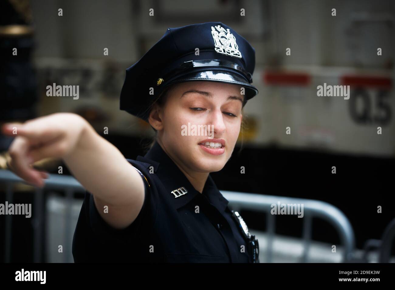 NEW YORK, USA Sep 21, 2017 Police officers performing his duties on