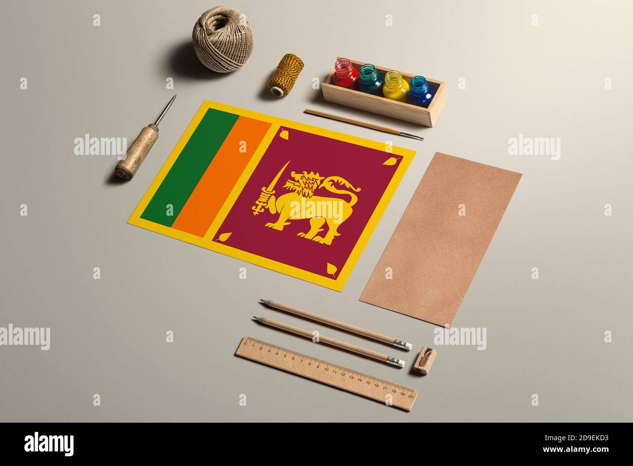 Sri Lanka calligraphy concept, accessories and tools for beautiful