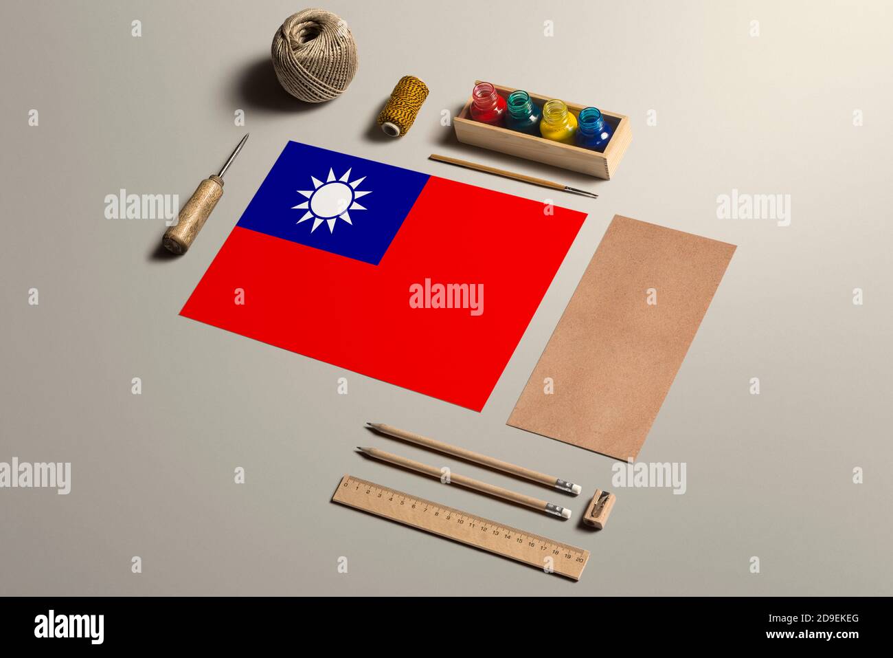 Taiwan calligraphy concept, accessories and tools for beautiful