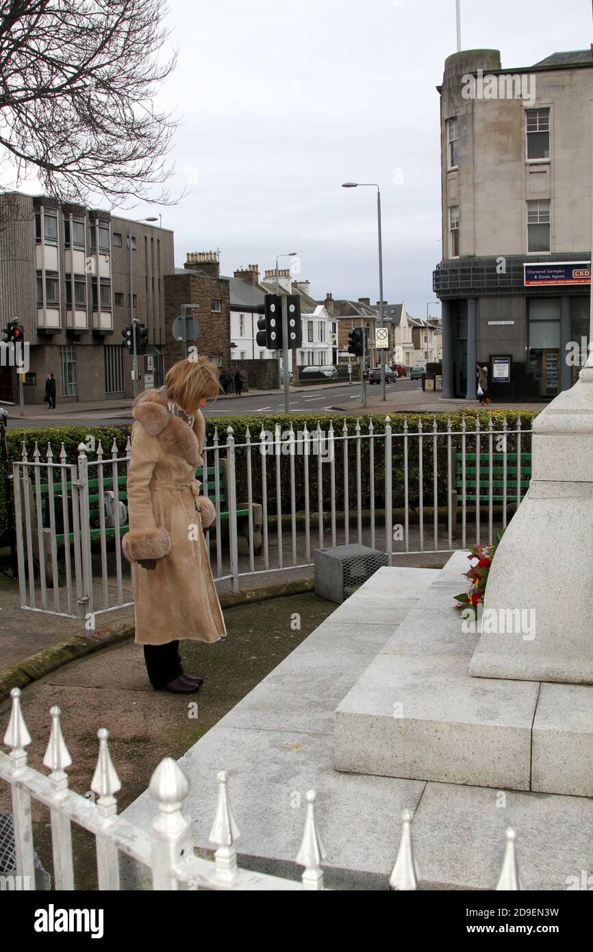 Ayr Burns Statue Square, Ayrshire, Scotland, UK The annual wreath