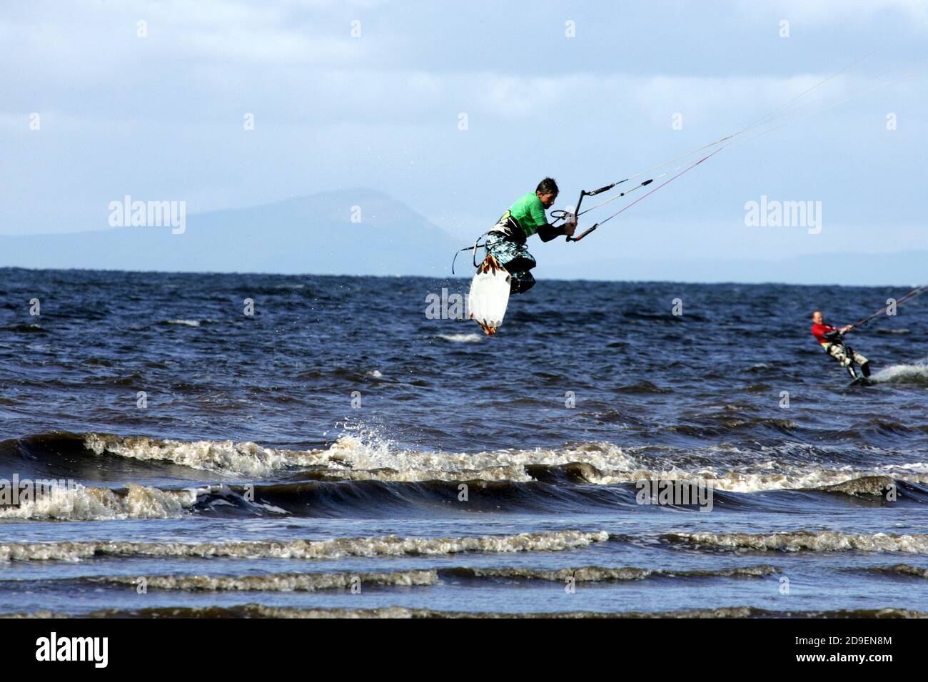 Windsurfing and wind kite surfinging competition at Ayr Seafront and
