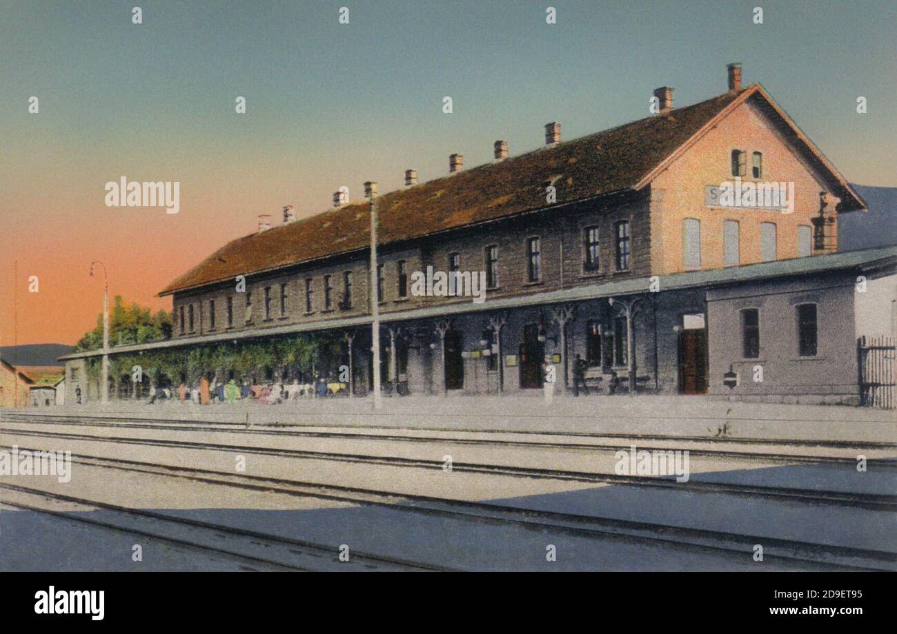 Train Reception Sarajevo train station, reception building Stock Photo - Alamy