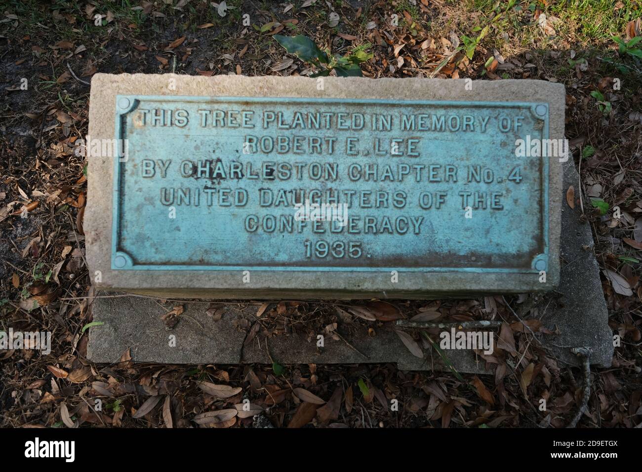 Stature of Denmark Vesey and Historical Markers Pwetaining to American Civil War. Stock Photo