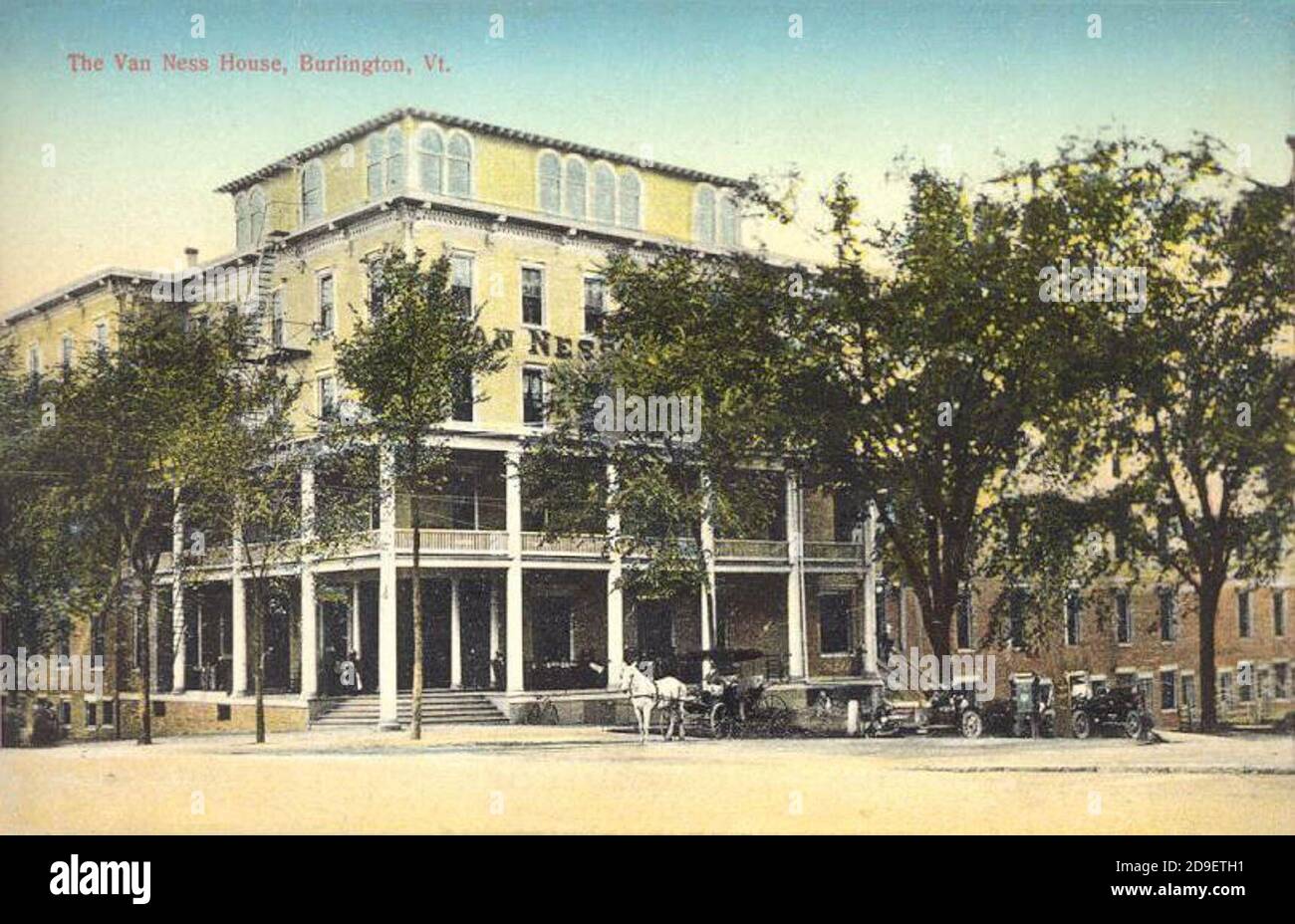 The Van Ness House hotel, builtin 1870, burned down in 1951 Stock