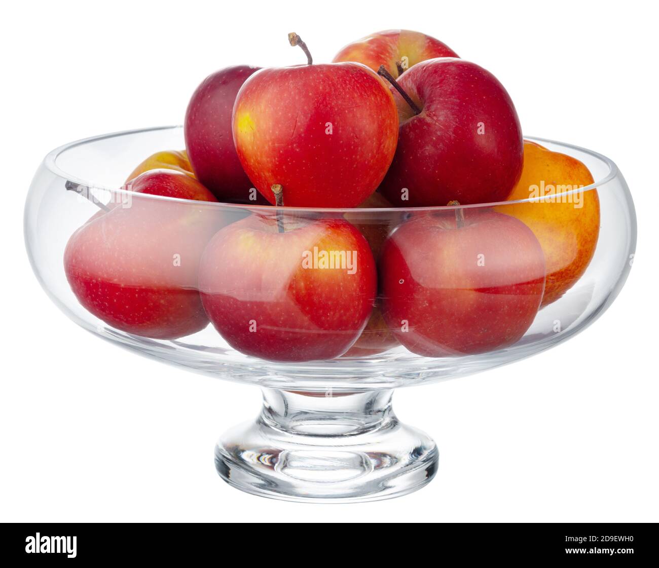 Glass bowl for fruits storage isolated on white Stock Photo Alamy