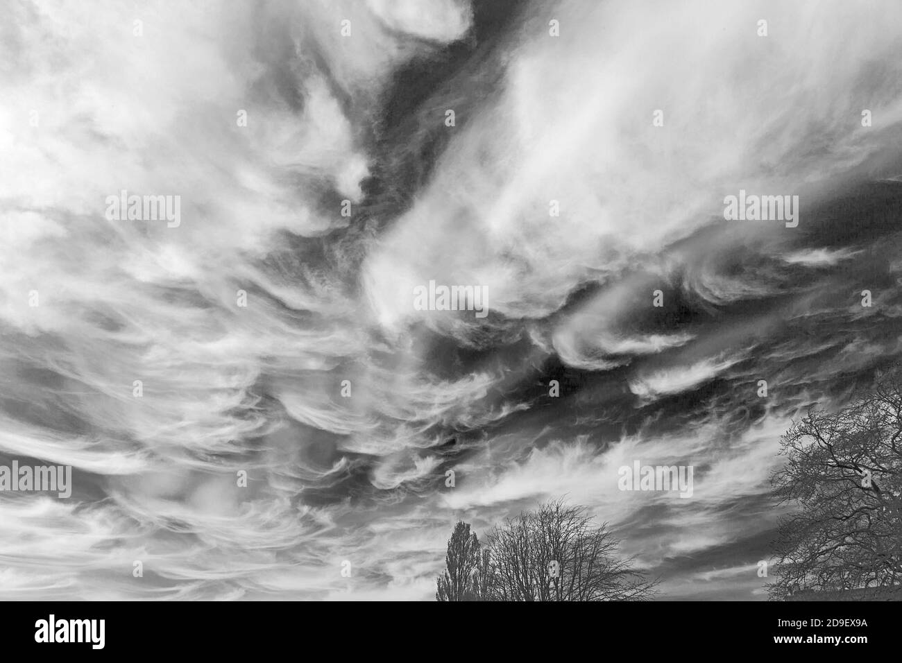 Cirrus black and white hi-res stock photography and images - Alamy