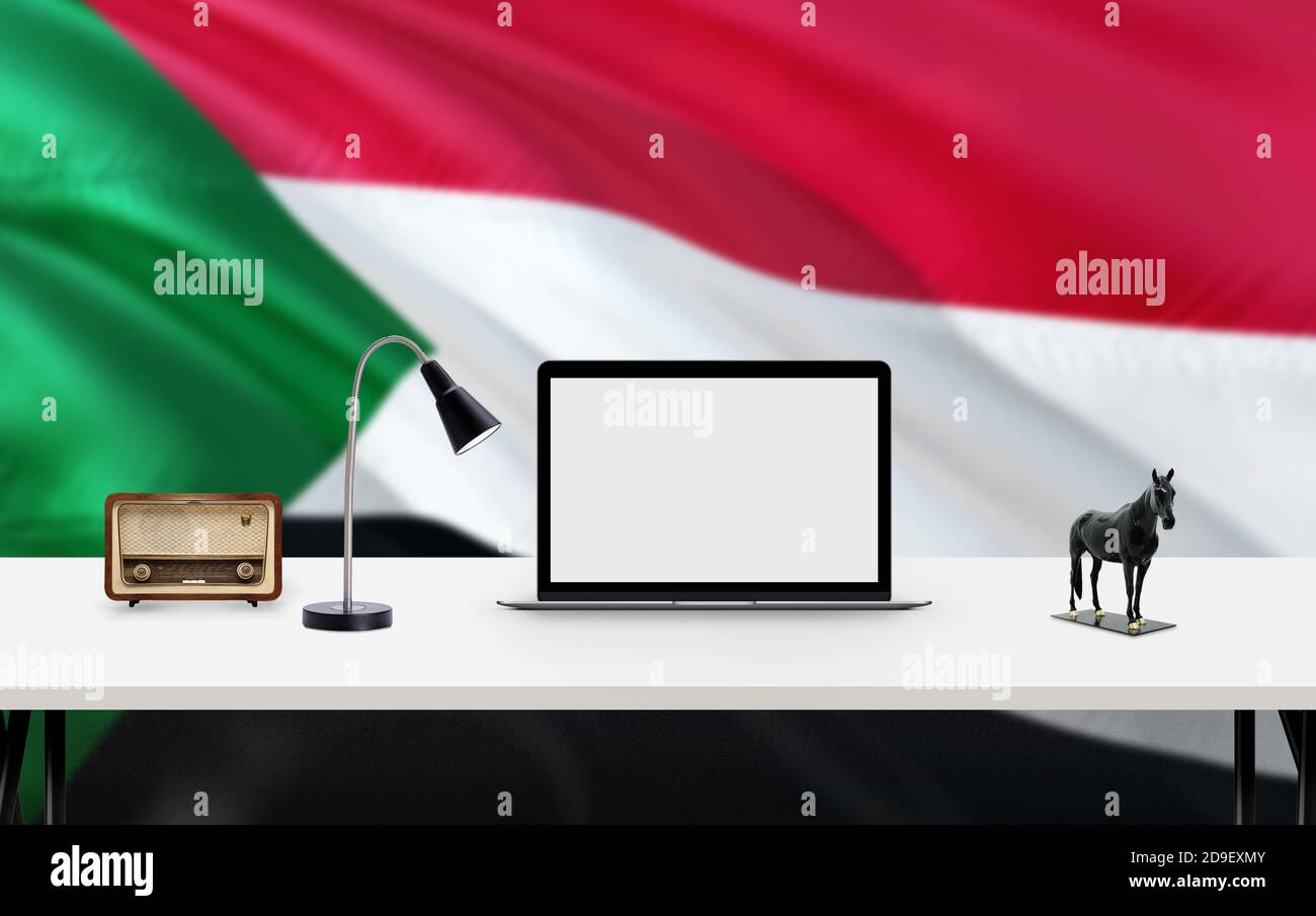 Sudanese flag mockup hi-res stock photography and images - Alamy