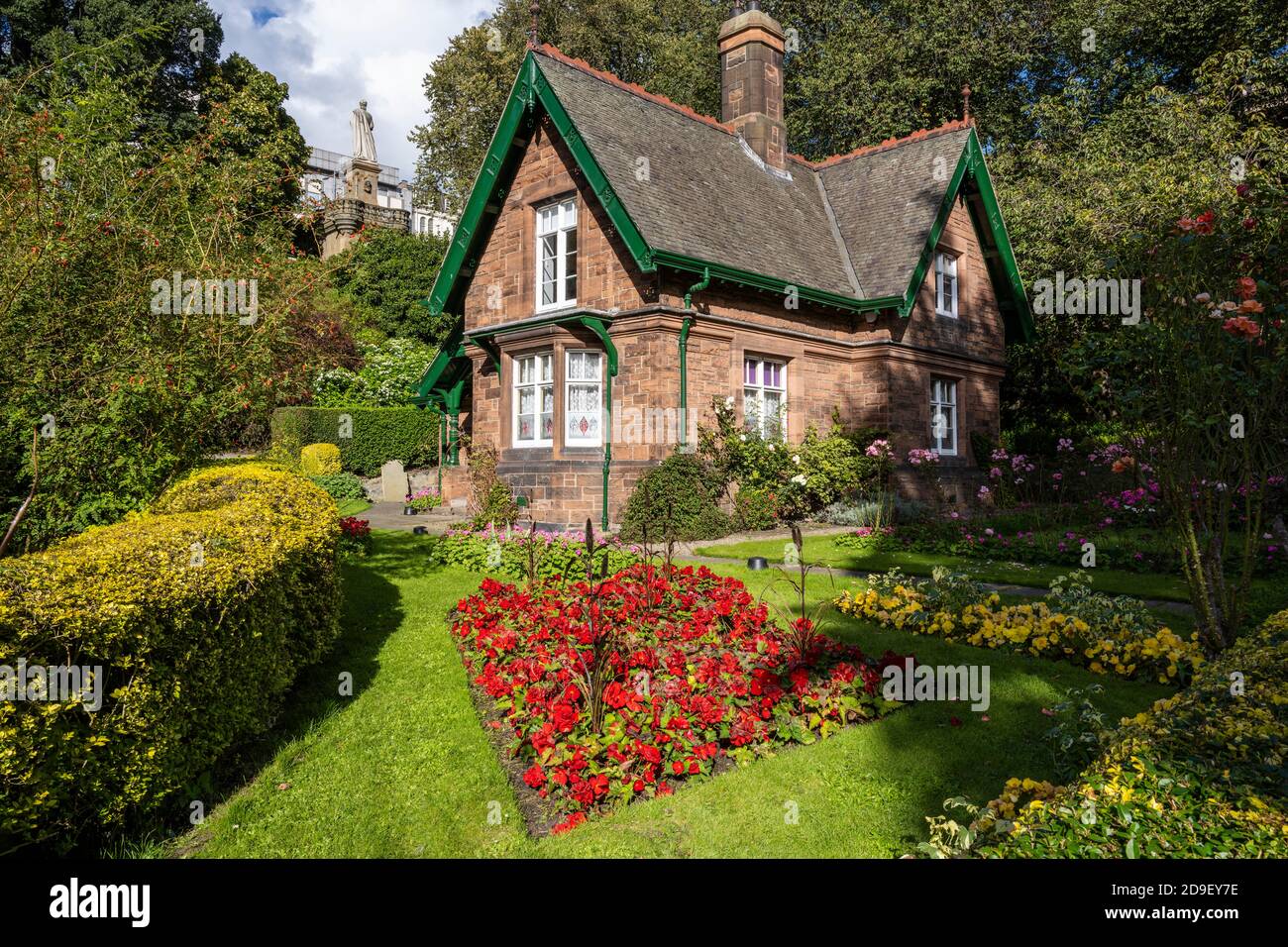 The Gardener's Cottage in West Princes Street Gardens, Edinburgh, Scotland, UK Stock Photo