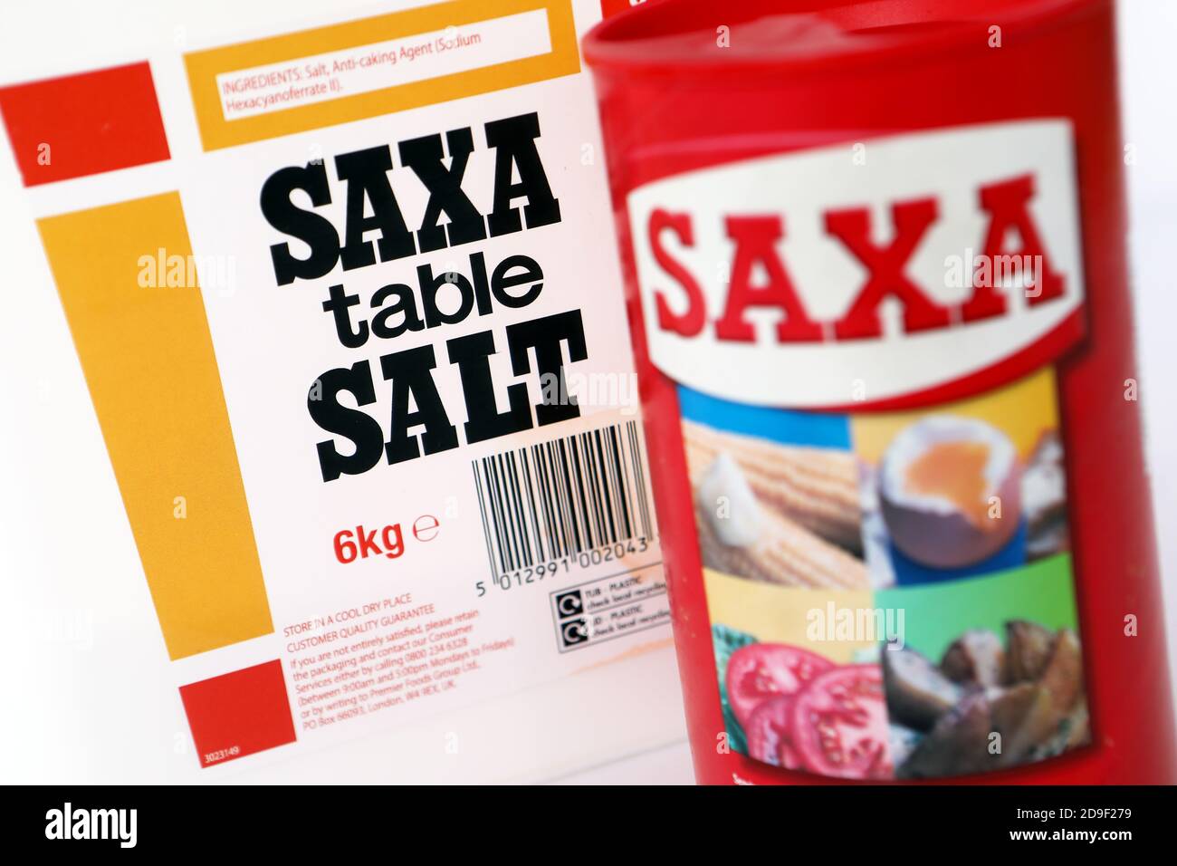 Saxa table salt Stock Photo