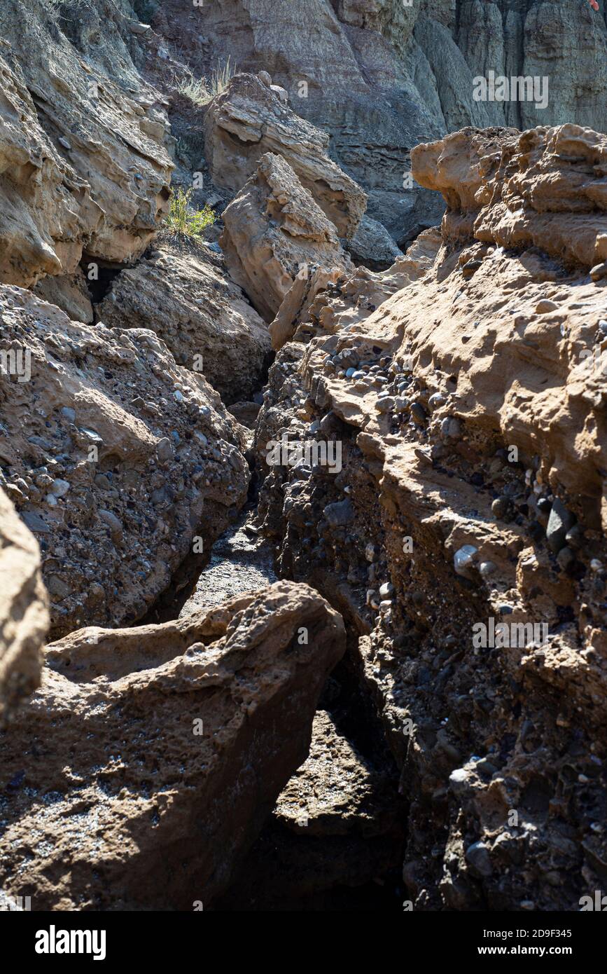 The background is natural. Stone texture. Seaside rocks. Cliffs. Stock Photo