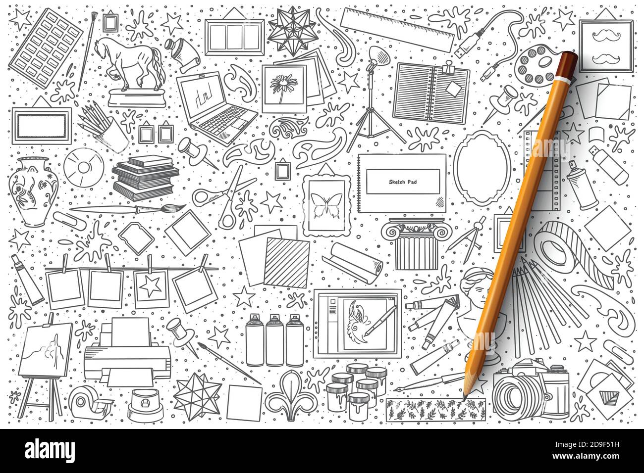 Art doodle vector set Stock Vector Image & Art - Alamy