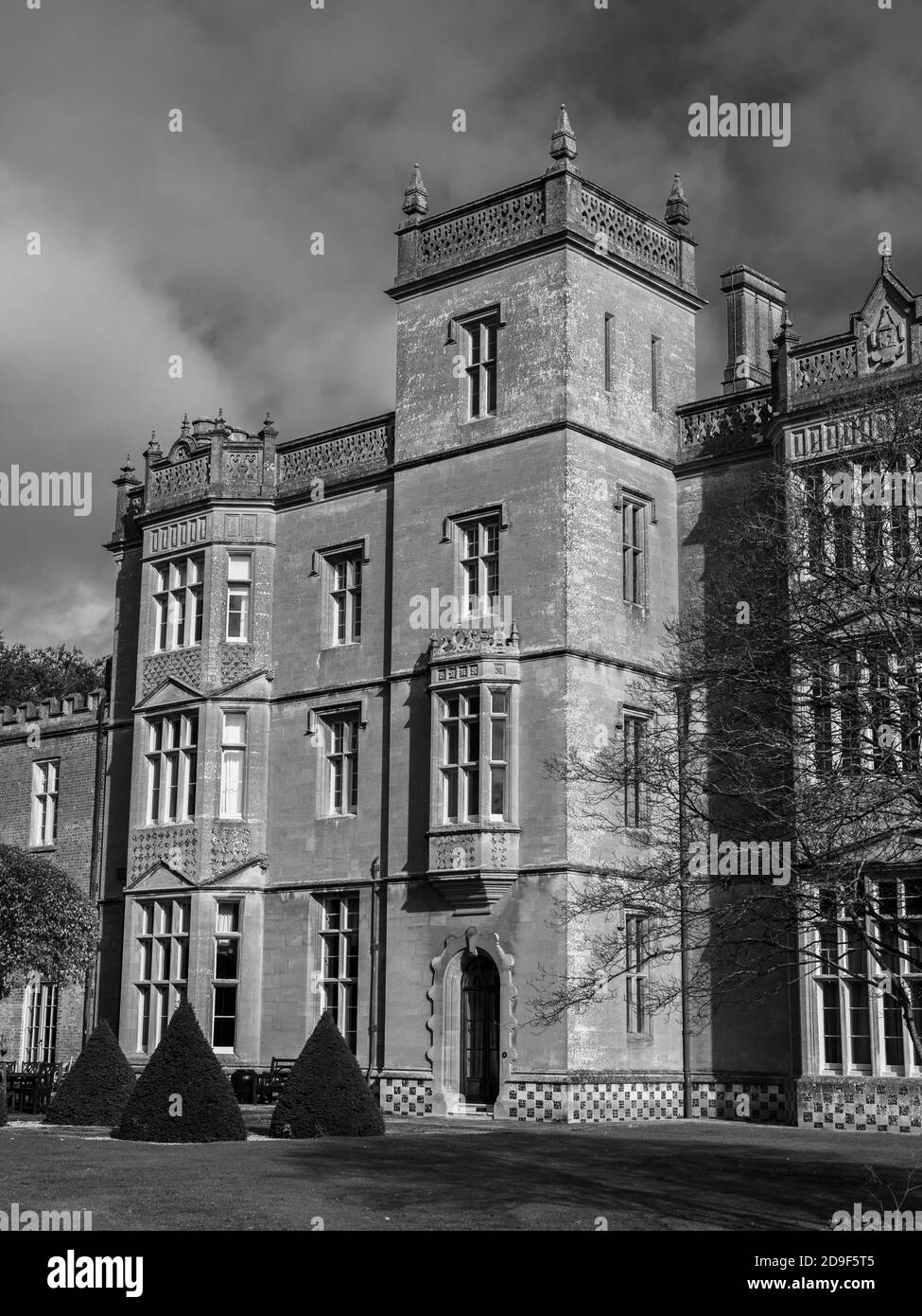 Black and White Landscape of Englefield House, Englefield Estate