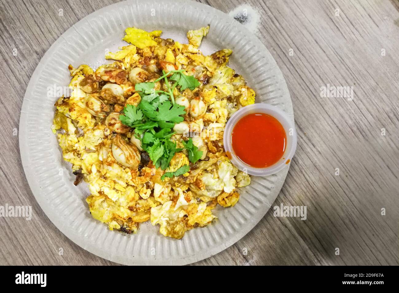 Fried egg oyster, popular food in Penang, Malaysia Stock Photo Alamy