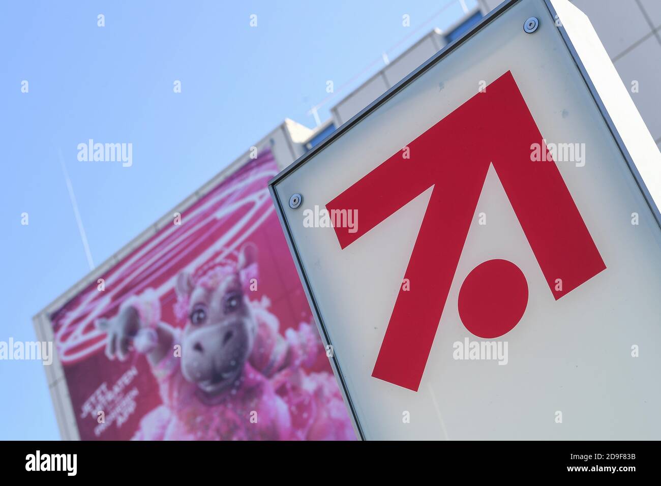 The Logo Of German Media Company Prosiebensat 1 Is Seen In Front Of The Headquarters In Unterfoehring Near Munich Germany November 5 2020 Reuters Andreas Gebert Stock Photo Alamy