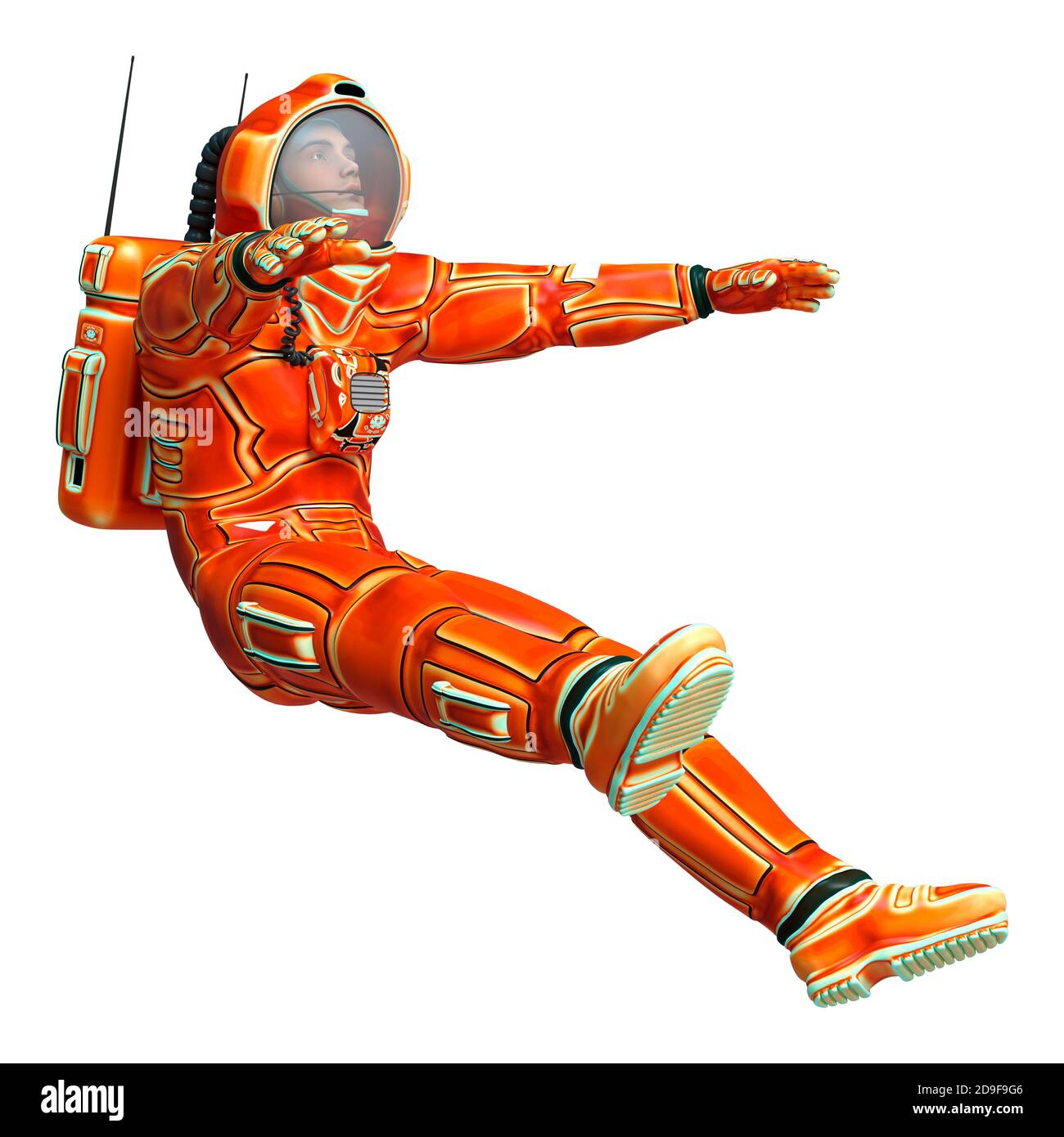 3D rendering of an astronaut isolated on white background Stock Photo ...