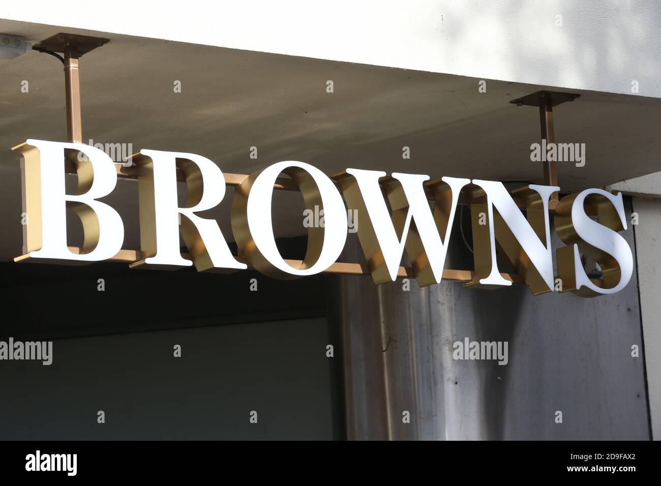 Browns Restaurant sign, Kingston Upon Thames, Surrey Stock Photo - Alamy