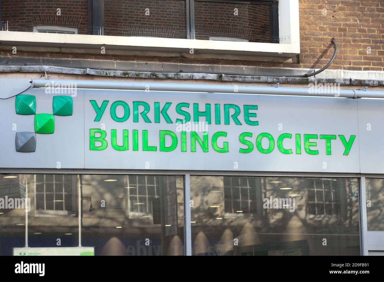Yorkshire Building Society sign, Kingston Upon Thames, Surrey Stock