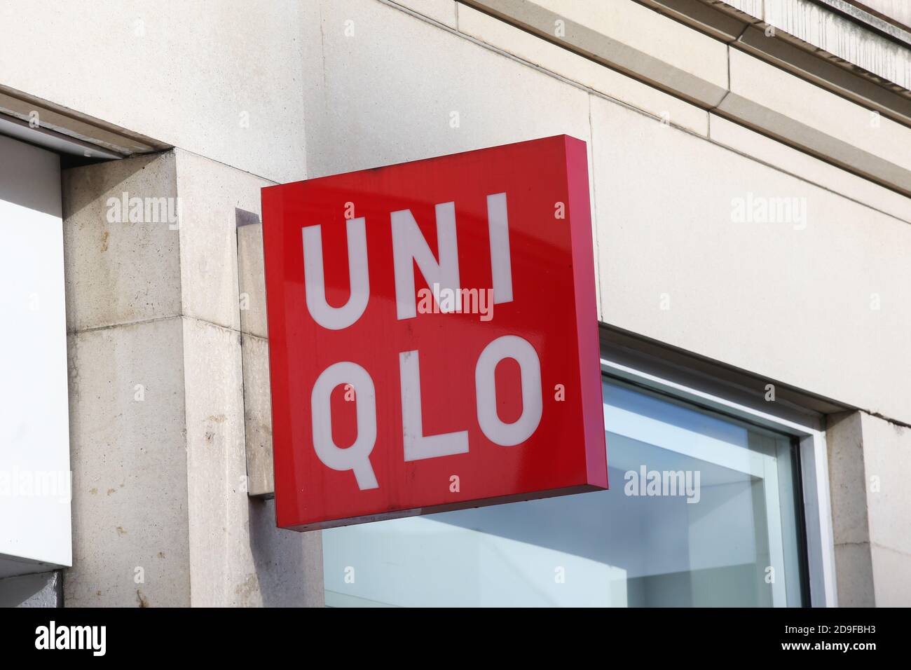 Uniqlo sign, Kingston Upon Thames, Surrey Stock Photo - Alamy