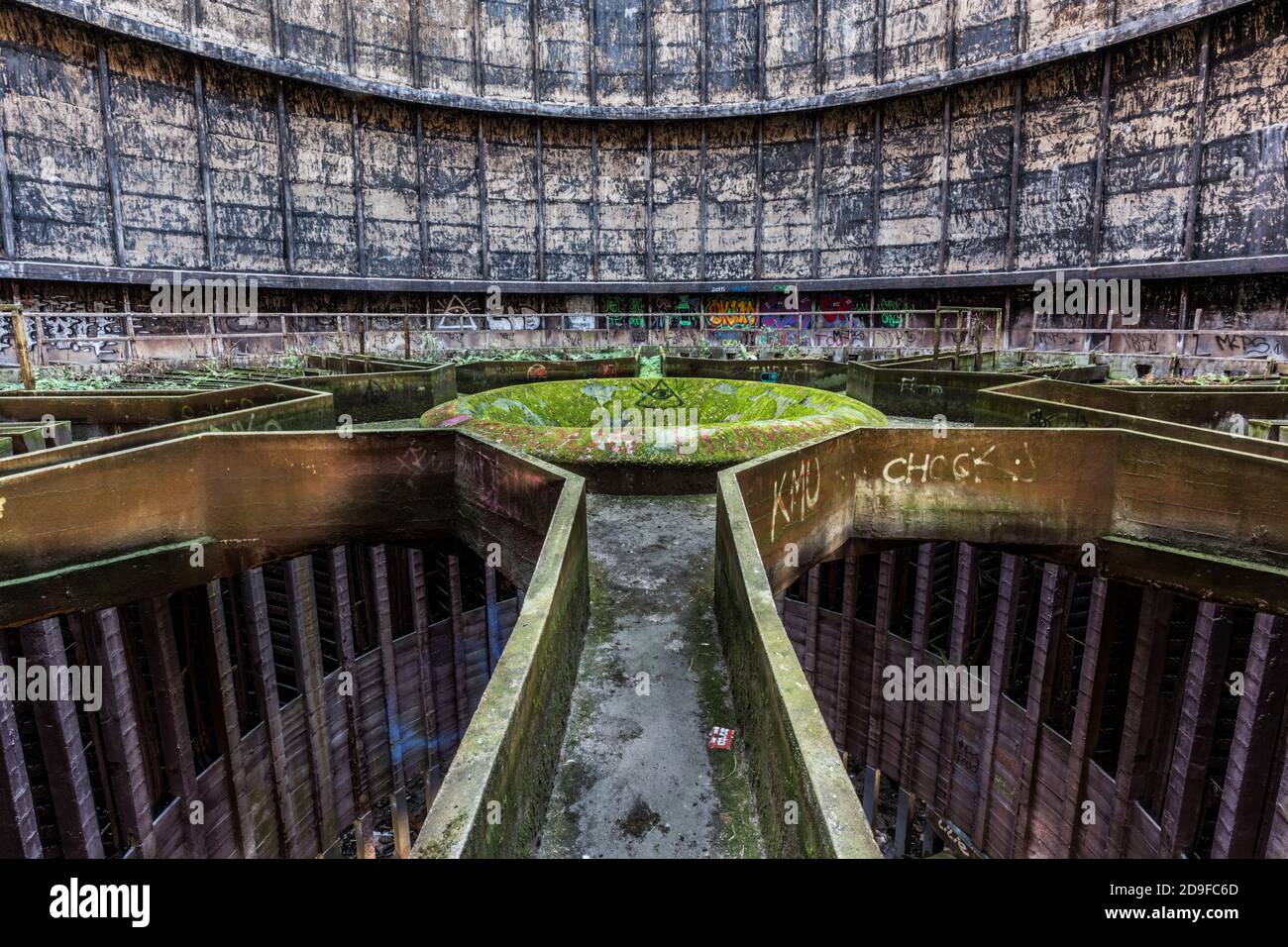 Inside Caen Cooling Tower Stock Photo