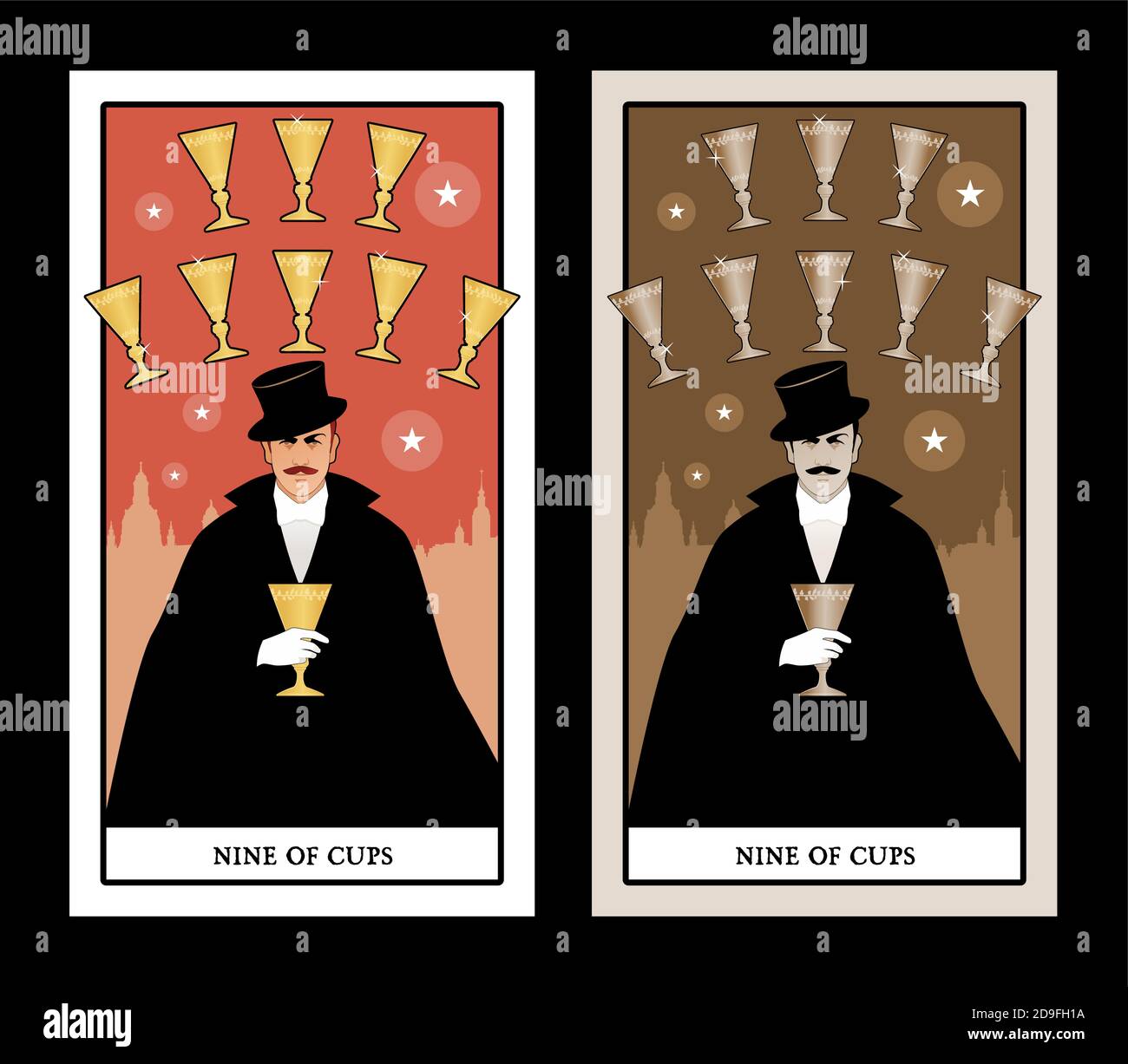 Tarot cards nine cups hires stock photography and images Alamy