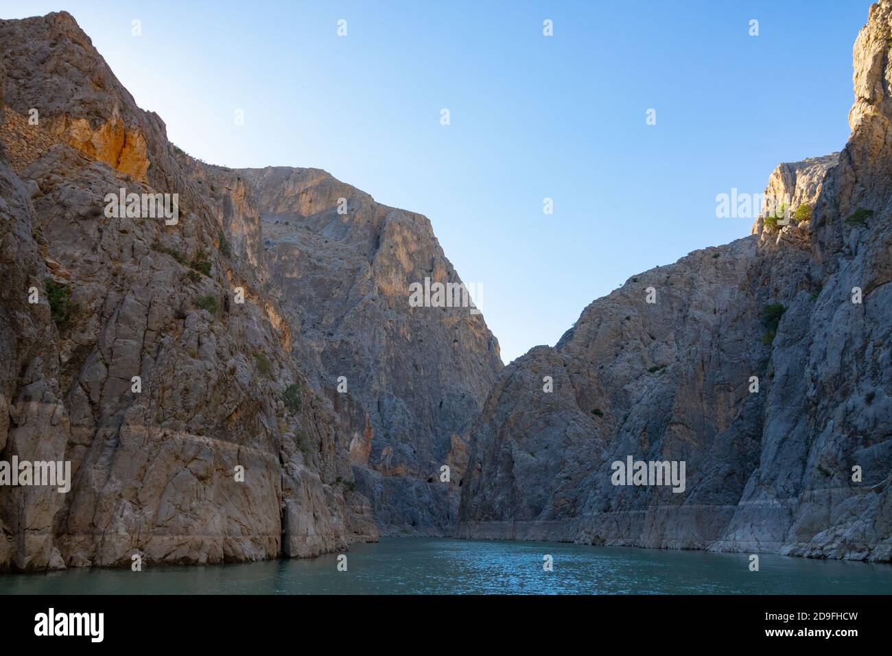 Karanlik (Dark) Canyon and Euphrates River in Kemaliye Erzincan Turkey Stock Photo
