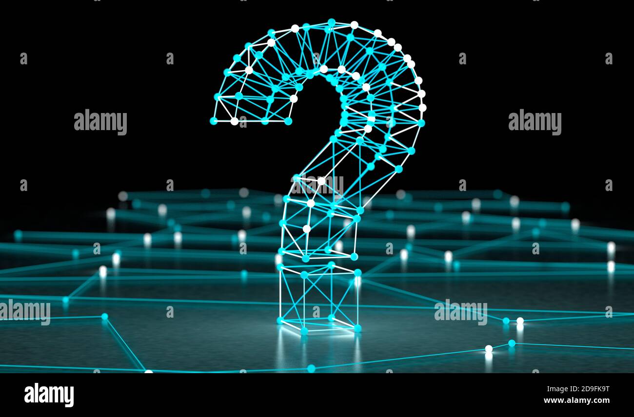 Networking and communication questions.3d illustration Stock Photo Alamy
