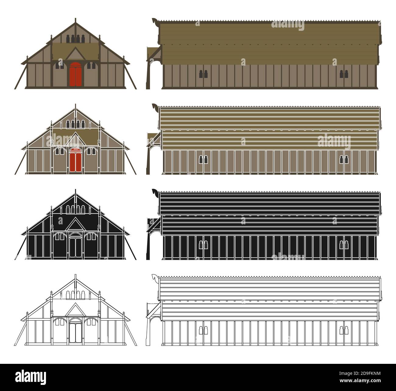 Viking house drawing hires stock photography and images Alamy