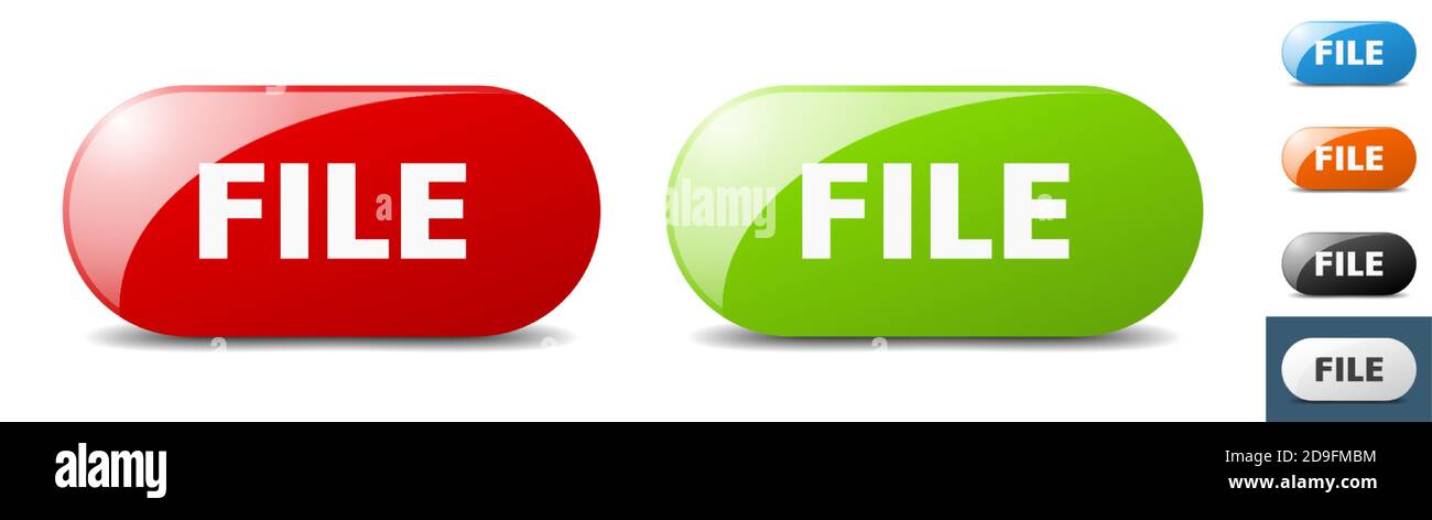 file button. sign. key. push button set Stock Vector Image & Art - Alamy