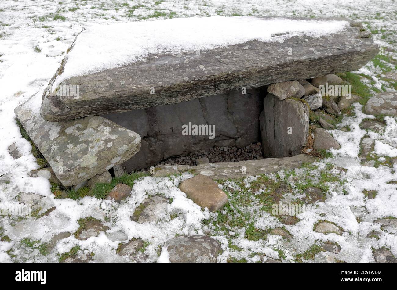 Prehistoric stone coffin at Nether Largie, Scotland Stock Photo