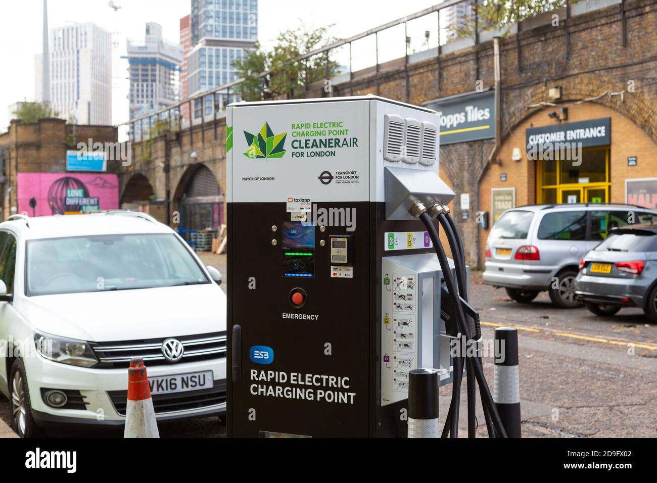 Rapid electric charging point, vauxhall, london, uk Stock Photo Alamy