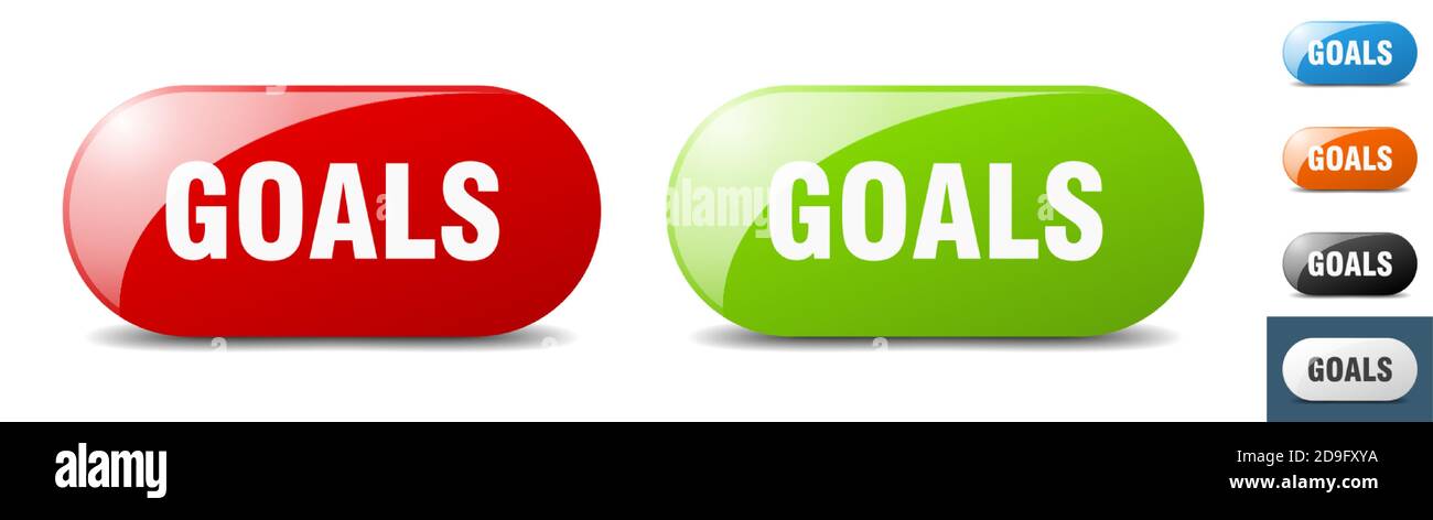 goals button. sign. key. push button set Stock Vector Image & Art - Alamy