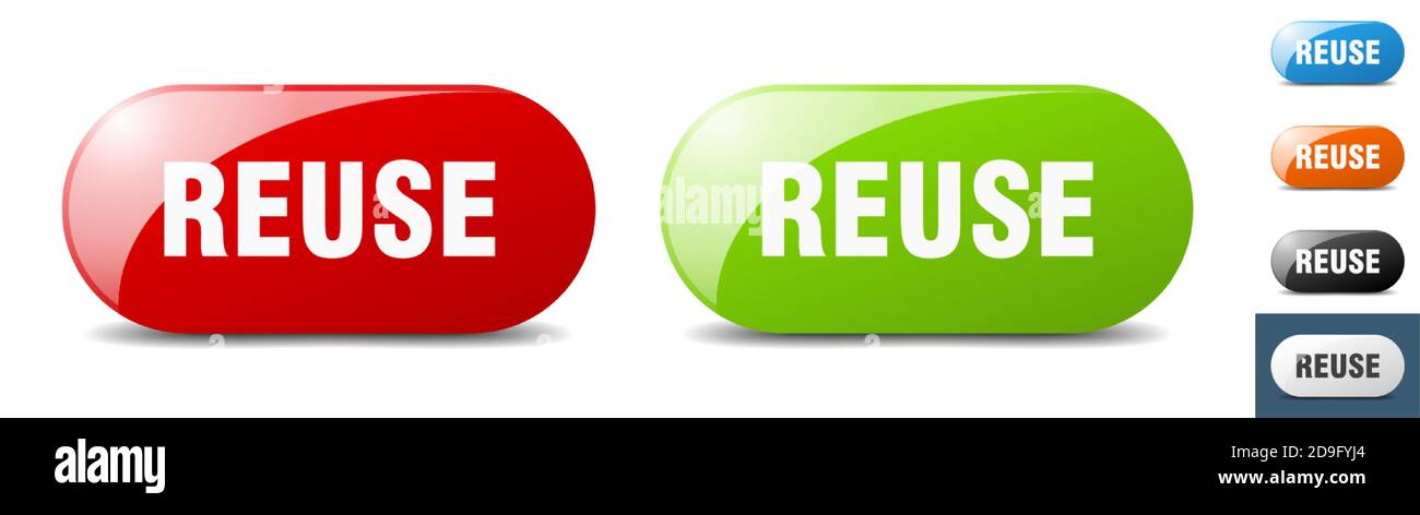 reuse button. sign. key. push button set Stock Vector Image & Art - Alamy