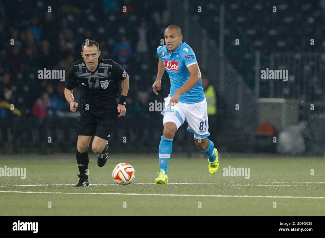Gökhan Inler  of S.S.C. Napoli during the Europa League  2014 - 2015 Young Boys Berne - S.S.C. Napoli , Stade de Suisse  on October 23 2014 in Berne ,Suisse- Photo Laurent Lairys/ DPPI Stock Photo