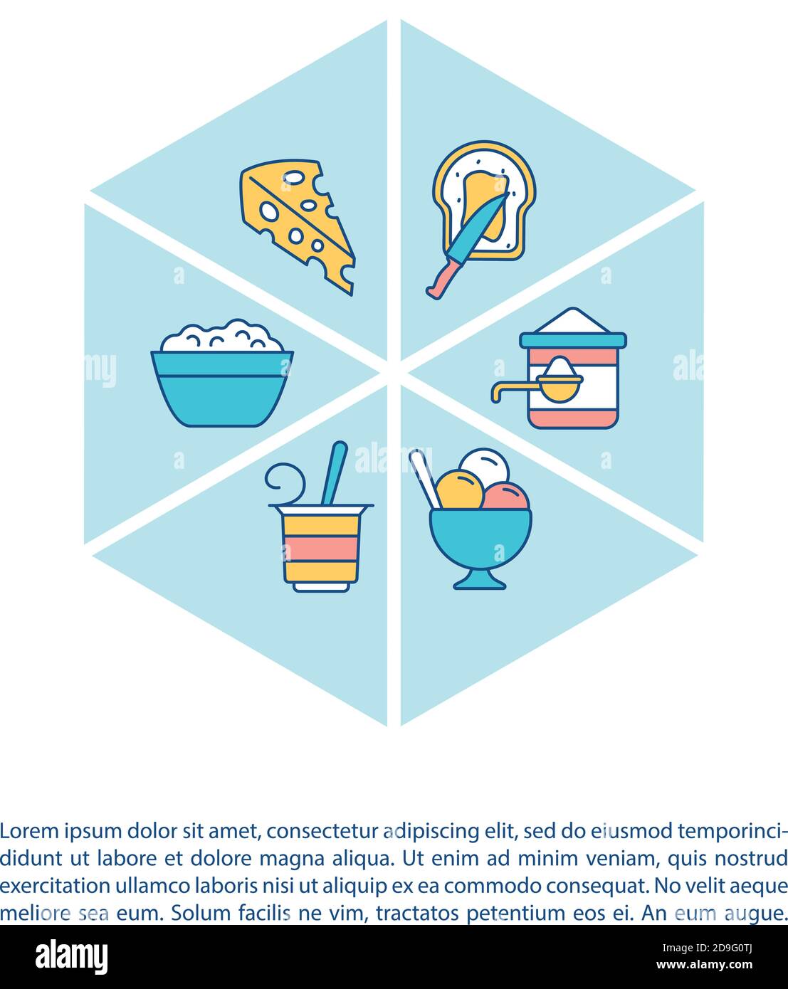 Dairy products concept icon with text Stock Vector Image & Art - Alamy