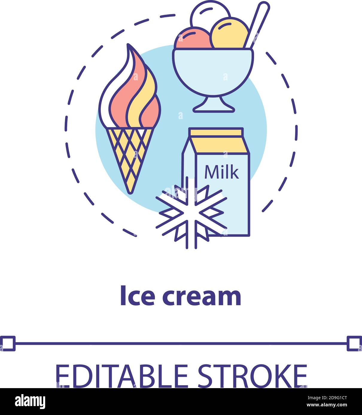 Ice cream concept icon Stock Vector Image & Art - Alamy