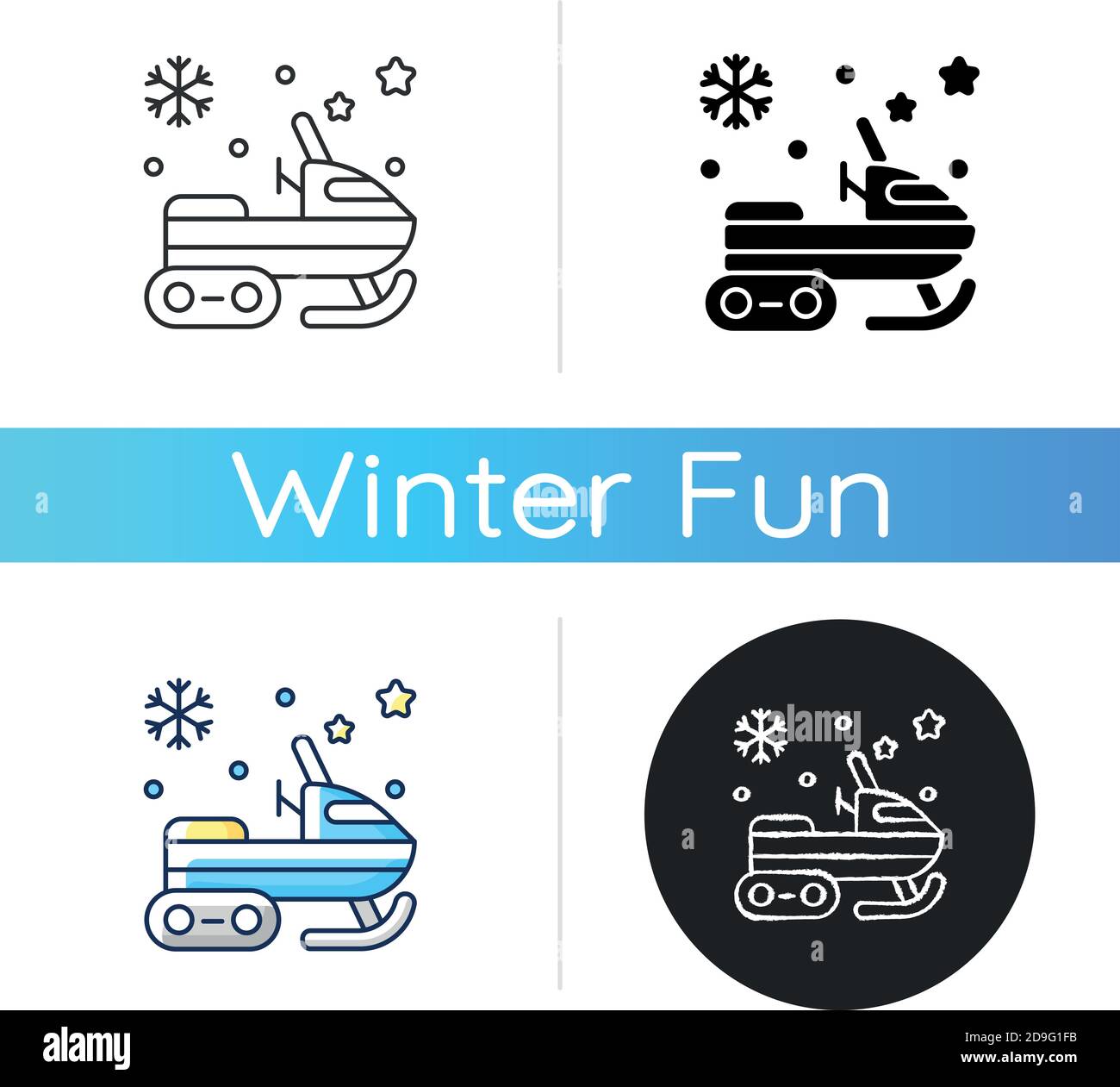 Snowmobile icon Stock Vector