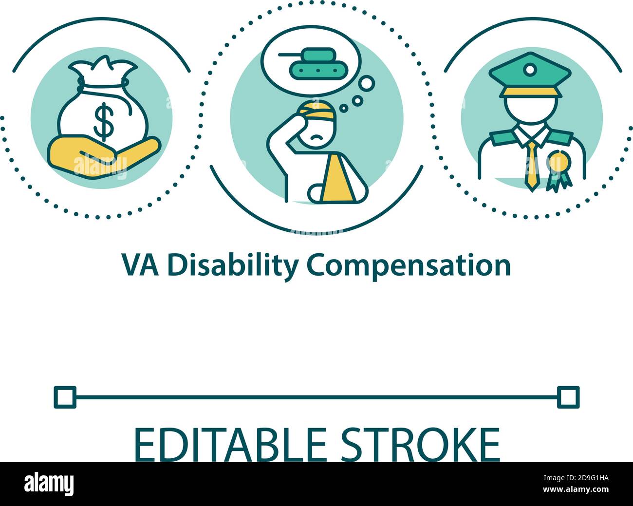 VA disability compensation concept icon Stock Vector Image & Art Alamy