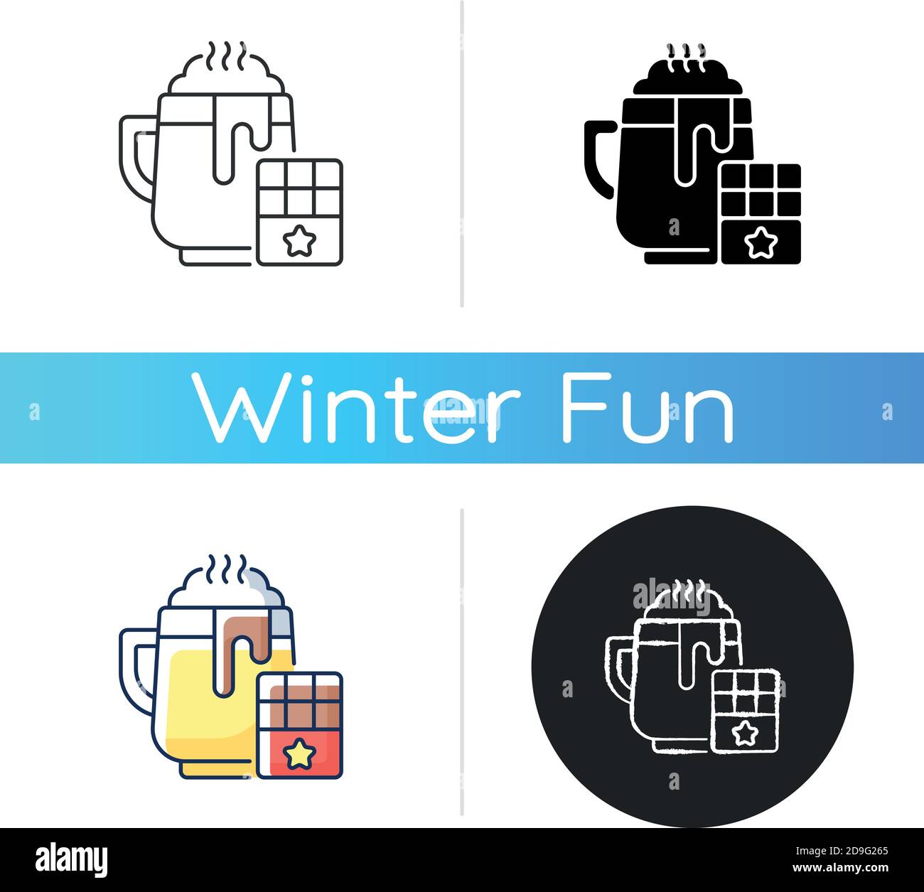 Hot chocolate icon Stock Vector