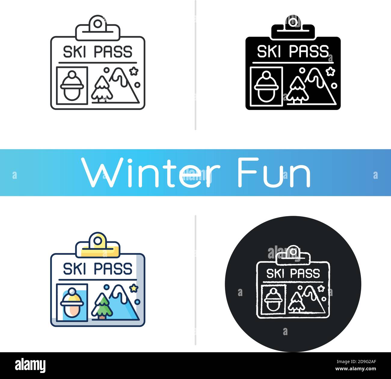 Ski pass icon Stock Vector Image & Art Alamy