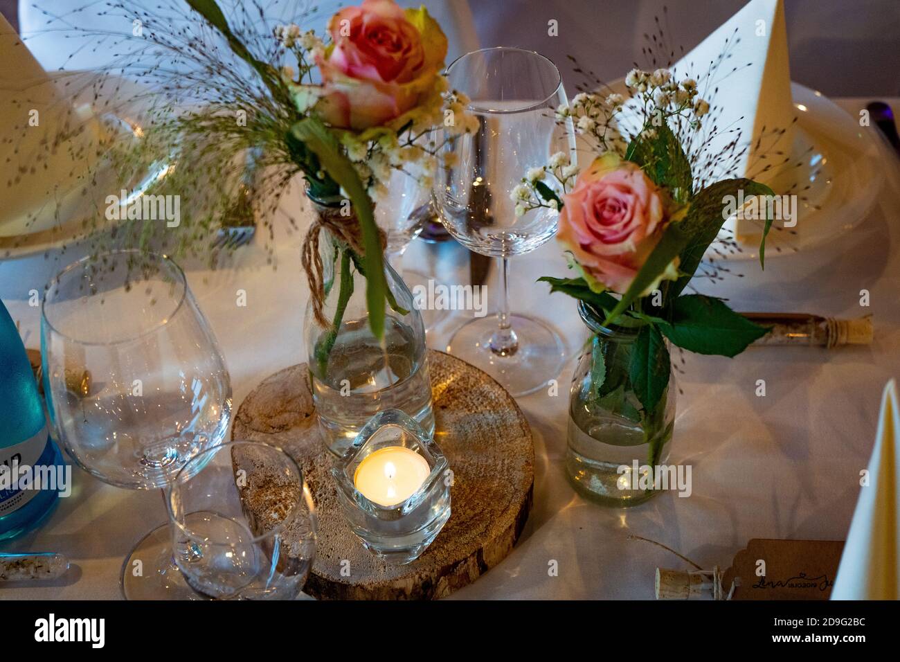 wedding table decoration Stock Photo