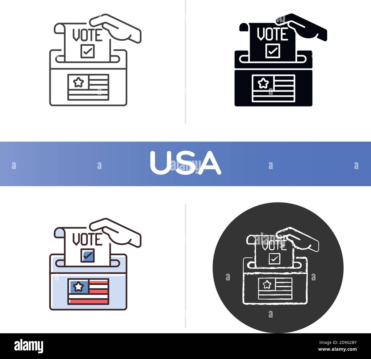 Ballot drop box icon Stock Vector
