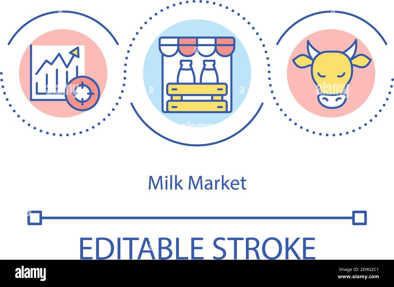 Milk market concept icon Stock Vector Image & Art - Alamy