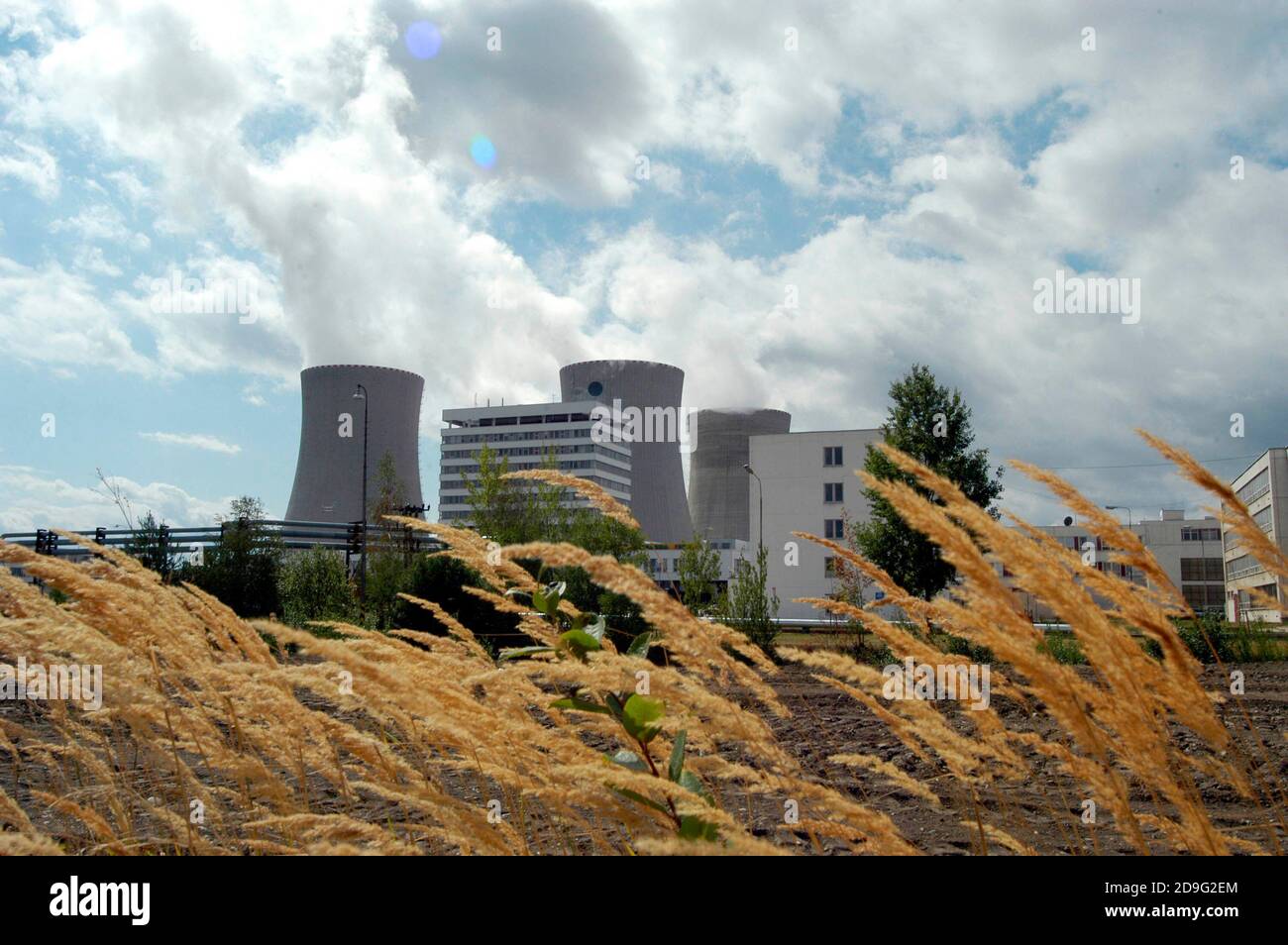 Field next to Nuclear Power Plant Temelin in the Czech Republic Stock ...