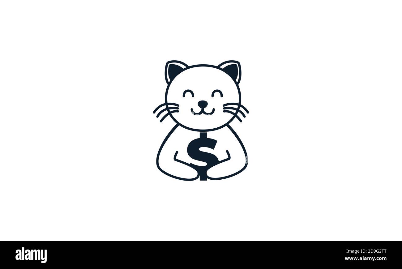 Black Cat Kitten Kitty Kitten Icon Cute Kawaii Cartoon Character