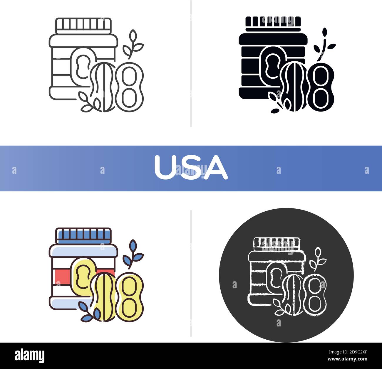 Peanut butter icon Stock Vector