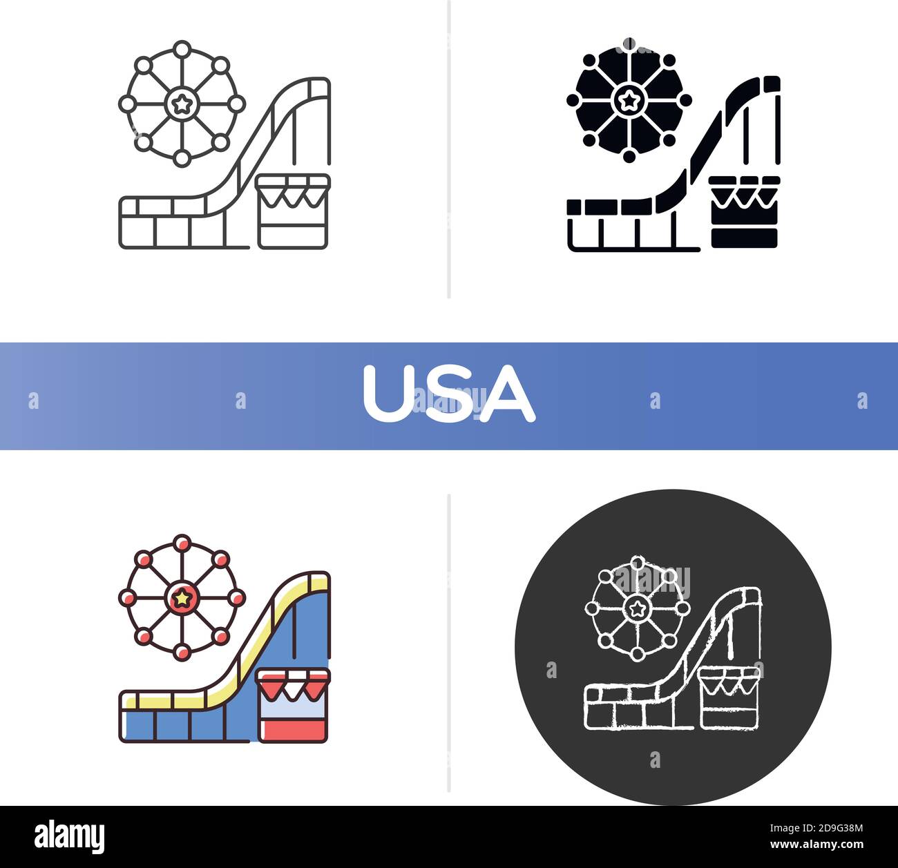 Amusement and theme park icon Stock Vector Image & Art - Alamy